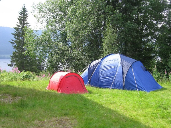 Twee tenten in de natuur
