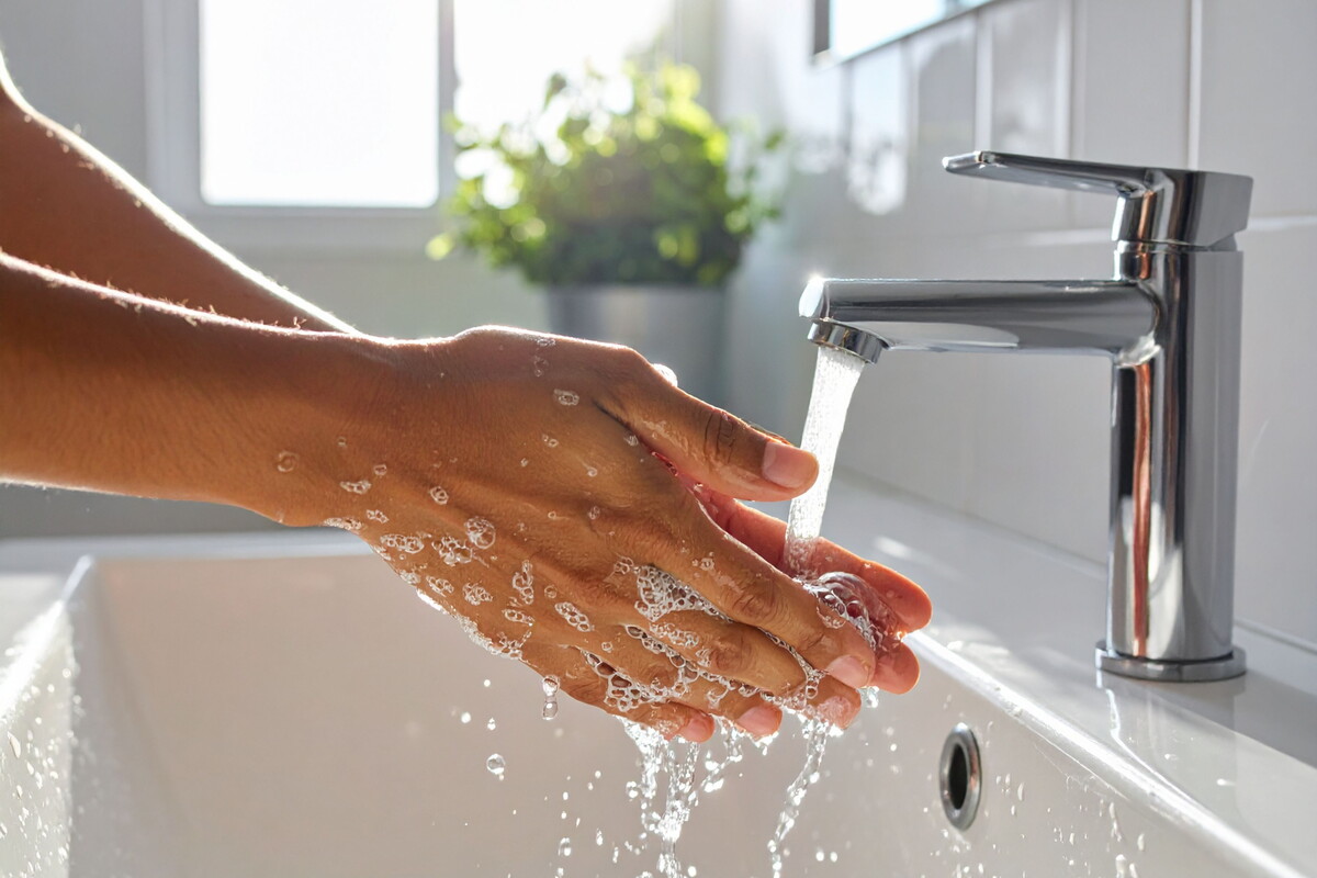 Handen wassen met zeep